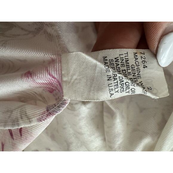 Vintage Val Mode Size Small 100% Nylon Floral Long Robe - Picture 9 of 11